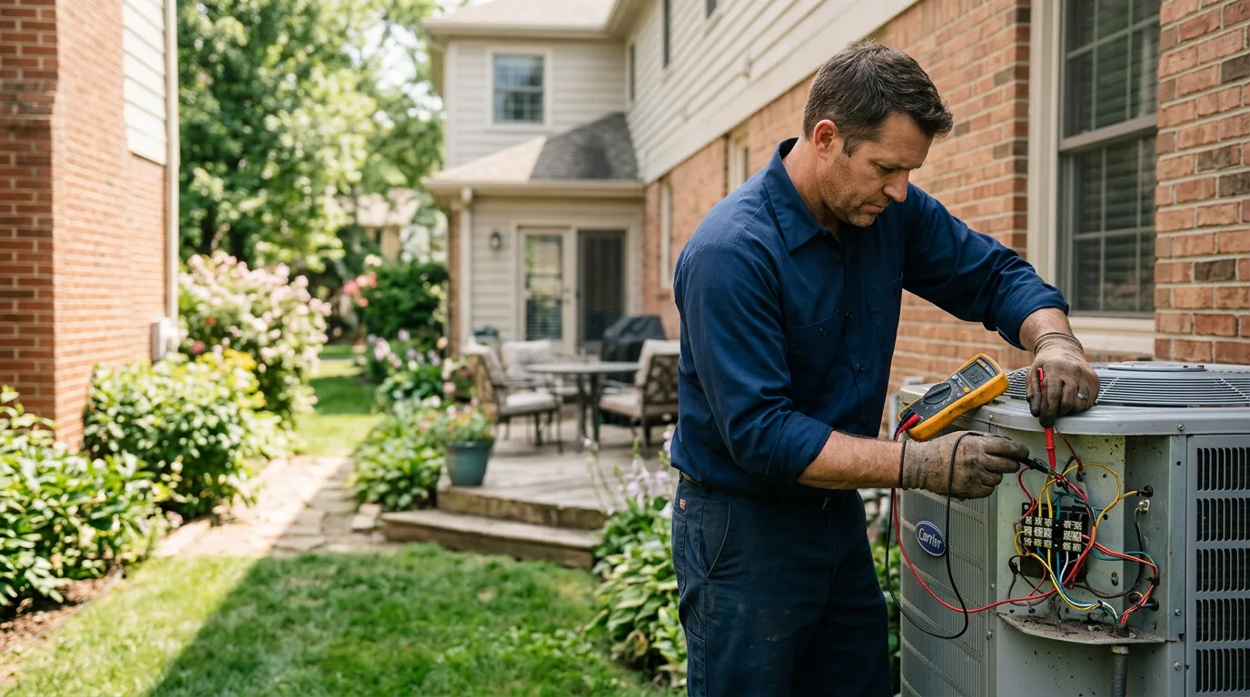 HVAC technician working near North Woodstock, NH